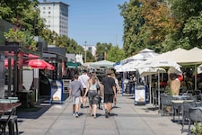 Am Grazer Lendplatz kam man auch am Freitag ins Schwitzen.