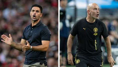 Arsenal-Trainer Mikel Arteta (links) und ManCity-Coach Enzo Maresca.