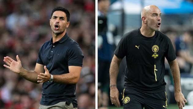 Arsenal-Trainer Mikel Arteta (links) und ManCity-Coach Enzo Maresca.