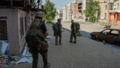 Ukrainische Soldaten in der Region Donezk