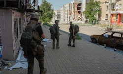 Ukrainische Soldaten in der Region Donezk