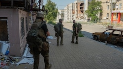Ukrainische Soldaten in der Region Donezk
