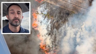 Am Freitag brach im niederösterreichischen Föhrenwald erneut ein Brand aus – Pilot Stefan ...