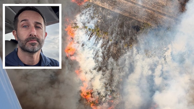 Am Freitag brach im niederösterreichischen Föhrenwald erneut ein Brand aus – Pilot Stefan ...