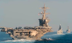 Der US-Flugzeugträger „USS Abraham Lincoln“ in der Straße von Hormuz