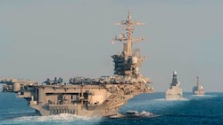 Der US-Flugzeugträger „USS Abraham Lincoln“ in der Straße von Hormuz