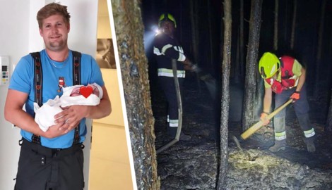 Zahlreiche Feuerwehren waren die ganze Nacht im Einsatz, um Glutnester zu löschen. Ein Kamerad ...