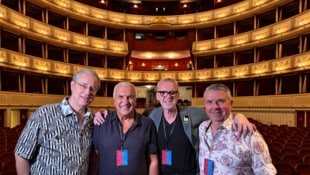 Thomas Schreiber, Goleador Johann K., Ralph „The Voice“ Schader und Toni Matosic (v. li.)