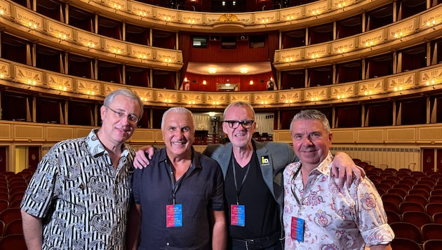 Thomas Schreiber, Goleador Johann K., Ralph „The Voice“ Schader und Toni Matosic (v. li.)