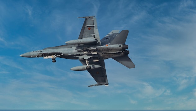 Ein spanischer Kampfjet schoss die Drohne über Rumänien ab. (Symbolbild)