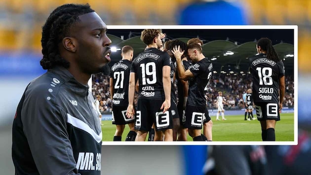 Yann Massombo spielte gegen Sturm nicht, war aber trotzdem thematisch präsent.