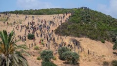 Knapp 300 Migranten wurden am Samstag von den marokkanischen Behörden nahe der Grenze zu Ceuta ...