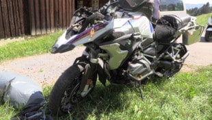 Das Motorrad endete als Totalschaden.