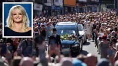 Tausende Menschen verabschiedeten sich in Mumbles von der verstorbenen Sängerin Bonnie Tyler.