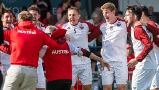 Rouven Schönwandt Der Jubel kannte bei Österreichs Faustballern keine Grenzen mehr.