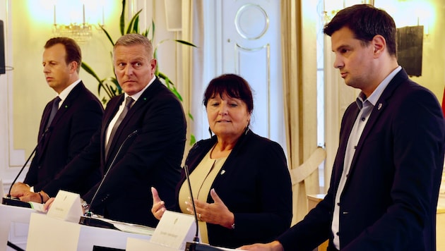 Kornhäusl, Kunasek, Khom und Amesbauer – die aktuelle Umfrage trübt die Arbeit in der Koalition.
