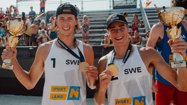 Jacob Hoelting Nilsson (li.) und Elmer Andersson holten auch im August 2025 den Turniersieg in ...