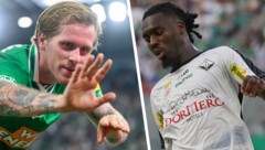 Tonni Adamsen (links) erzielte vier Tore. Um Altachs Yann Massombo (rechts) ist hingegen ein ...