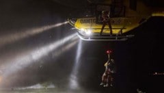 Die drei Bergsteiger mussten in der Nacht von Traunstein ausgeflogen werden.