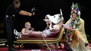 Prachtensemble, ausschließlich in Tiergestalt: Caroline Peters, Sebastian Rudolph, Thiemo ...