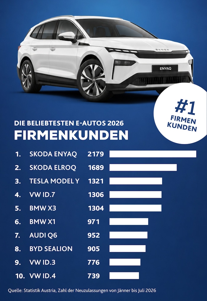 Bei Firmenkunden konnte sich Skoda bereits durchsetzen.