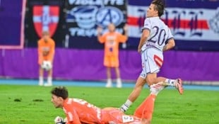 Stürmer Julian Hettwer (20) jubelte erstmals für die Austria.