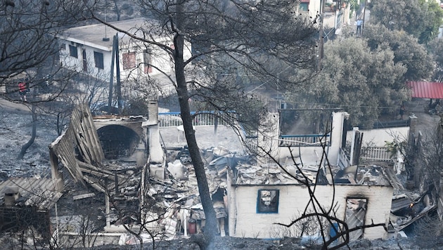 Am Wochenende hat ein Waldbrand auf der griechischen Insel Salamis getobt.