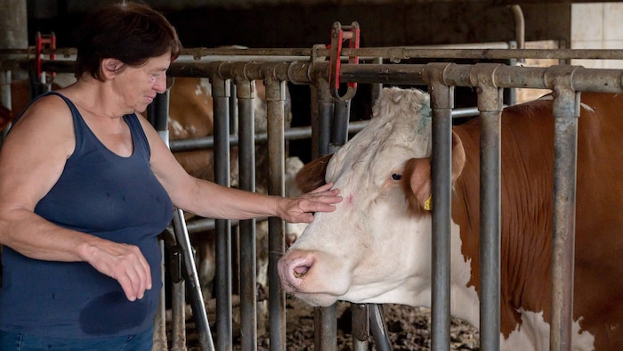 Oma Elisabeth Reischl kümmert sich sorgsam um die Tiere