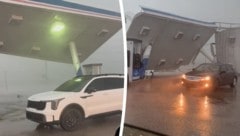 Schockmoment in den USA – der vermeintliche Schutz flog den Autofahrern um die Ohren.