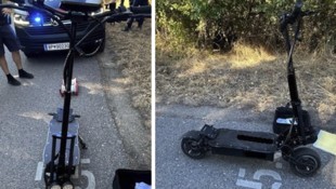 Mit bis zu 129 km/h raste der E-Scooter bei der Rollentestung – die Polizei zog aus ...