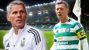 LASK-Coach Didi Kühbauer (li.) muss sich etwas einfallen lassen, um Celtic Glasgow mit Kapitän ...