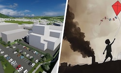 So soll das neue Kraftwerk aussehen (Bild links) – derzeit läuft die UVP. Gegner setzen auf ...