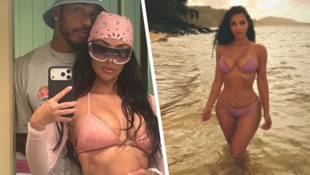 Kim Kardahian macht im Bikini eine Hammer-Figur. Das findet auch ihr Freund Lewis Hamilton, der ...