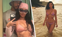 Kim Kardahian macht im Bikini eine Hammer-Figur. Das findet auch ihr Freund Lewis Hamilton, der ...