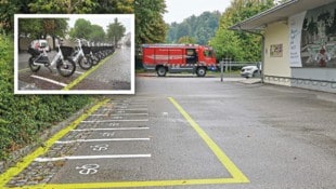 Vor allem für größere Einsatzfahrzeuge wird es mit der S-Bike-Station vor dem Lepi extrem eng.