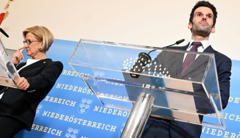 Landbauers FPÖ liefert sich mittlerweile ein Kopf-an-Kopf-Rennen mit der Volkspartei von Johanna ...