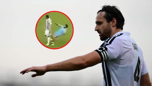 Federico Gatti wurde bei einem Testspiel böse von einem Fan umgegrätscht.