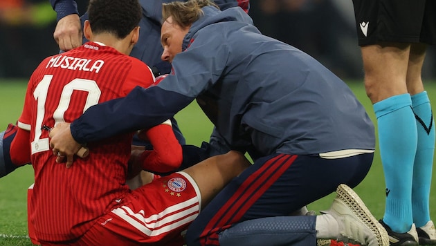 Jamal Musiala brach erneut auf dem Spielfeld zusammen.