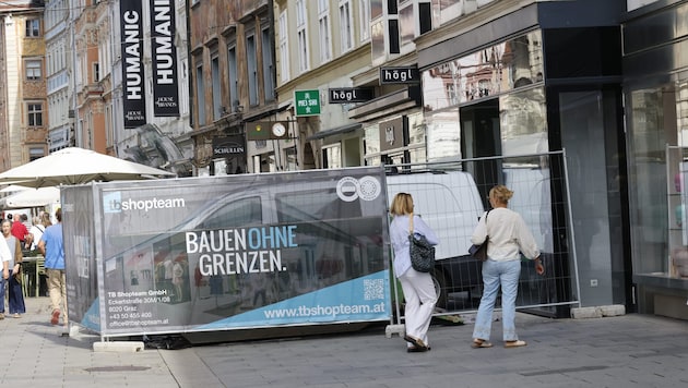 „Bauenohne Grenzen“ in der Herrengasse: Hier wird im Herbst „Søstrene Grene“ einziehen.