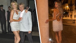 Penny Lancaster trug das weiße Dior-Minikleid einst rund um ihre Hochzeit mit Rod Stewart. Jetzt ...