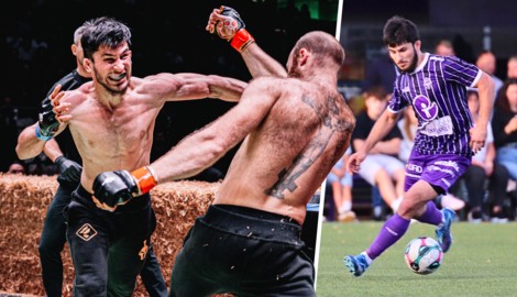 Dieser Kicker von Austria Salzburg lässt es auf dem Rasen und im Heuring krachen.