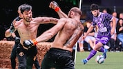 Dieser Kicker von Austria Salzburg lässt es auf dem Rasen und im Heuring krachen.