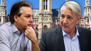 Wiens FPÖ-Chef Dominik Nepp (li.) sieht den Donaustädter Bezirksvorsteher Ernst Nevrivy (SPÖ, ...