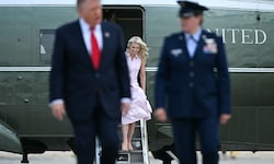 Bislang fristete Natalie Harp eher ein Schattendasein neben Donald Trump – ihre fast permanente ...