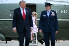 Bislang fristete Natalie Harp eher ein Schattendasein neben Donald Trump – ihre fast permanente ...