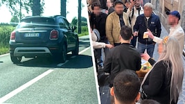 Nur zwei der zahlreichen Maschen: ein Spiegeltrickbetrüger (li.) und Hütchenspieler in Aktion ...