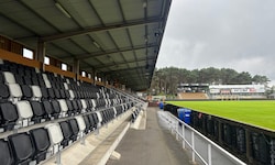 Das „Strandvallen“-Stadion ist die Bühne für das Duell zwischen Mjällby AIF und Red Bull ...