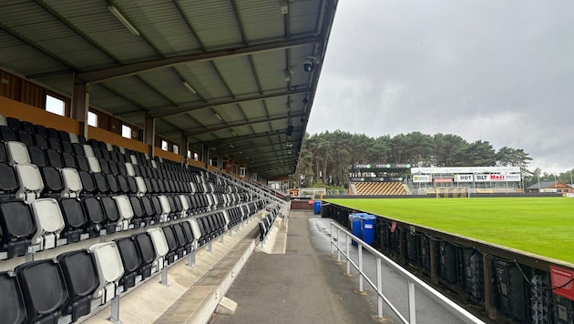 Das „Strandvallen“-Stadion ist die Bühne für das Duell zwischen Mjällby AIF und Red Bull ...