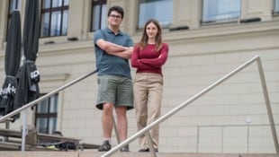 Die Grazer Studenten Benedikt Hofer und Valentina Simschitz können die Heimschließung nicht ...