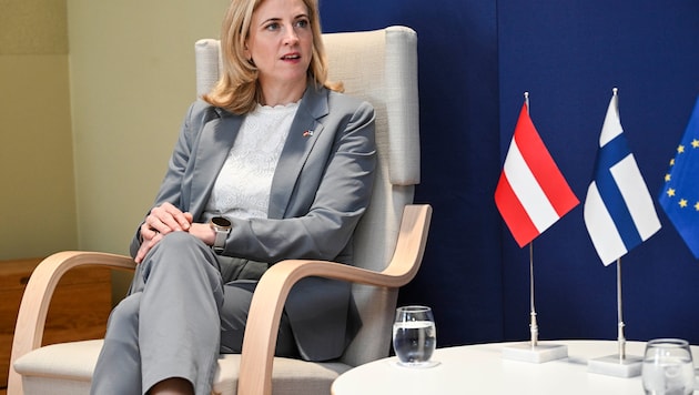 Außenministerin Beate Meinl-Reisinger in Helsinki